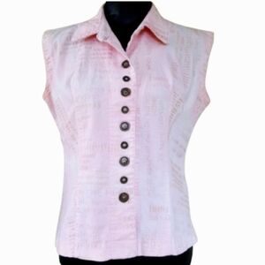 Vest, ARTEX COLLECTION Pastel Bubblegum Pink Sleeveless Vest (M-L)